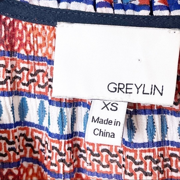 Greylin Revolve Floral Lace Up Ruffle Tank Top - Picture 3 of 6